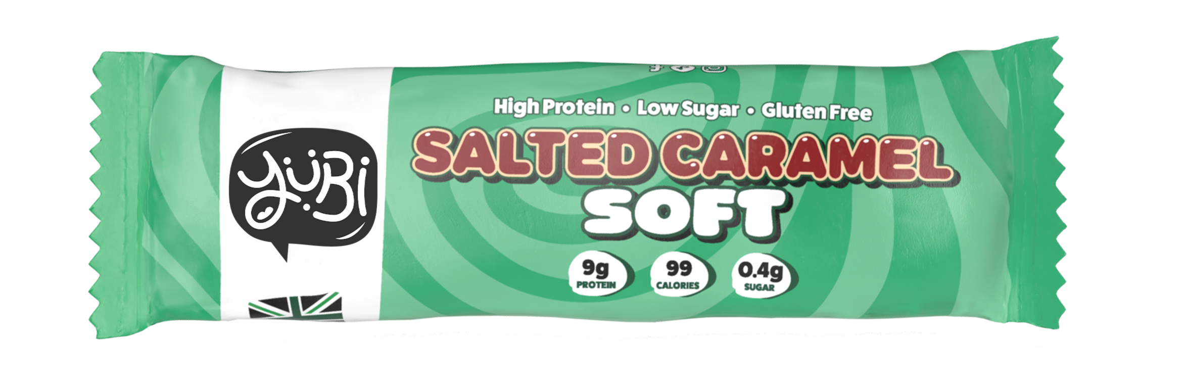 YuBi Salted Caramel Soft bar wrapper